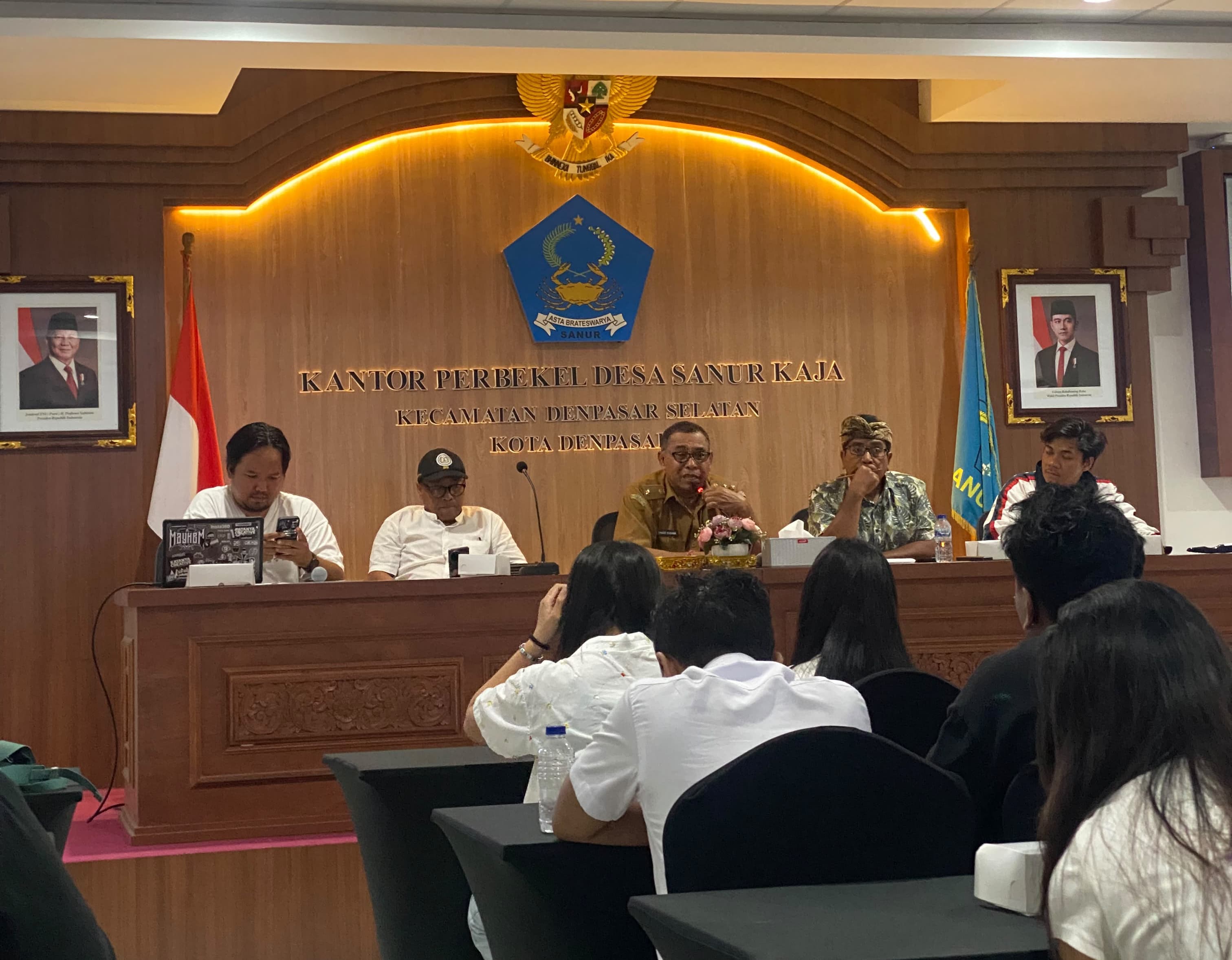 Konferensi pers Sanur Fiesta 2026 yang berlangsung di Kantor Desa Sanur Kaja